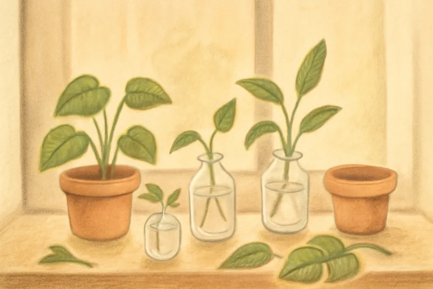 Water Propagation Method for Stem Cuttings: A Windowsill Guide